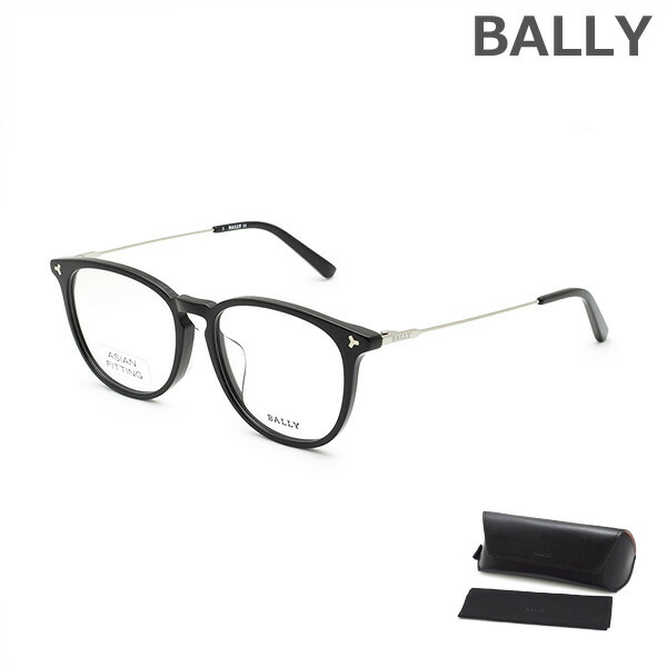 BALLY バリー メガネ 眼鏡 フレーム のみ BY5048-D/V 001 53 ブラック/シルバー アジアンフィット レディース【送料無料（※北海道・沖縄は配送不可）】