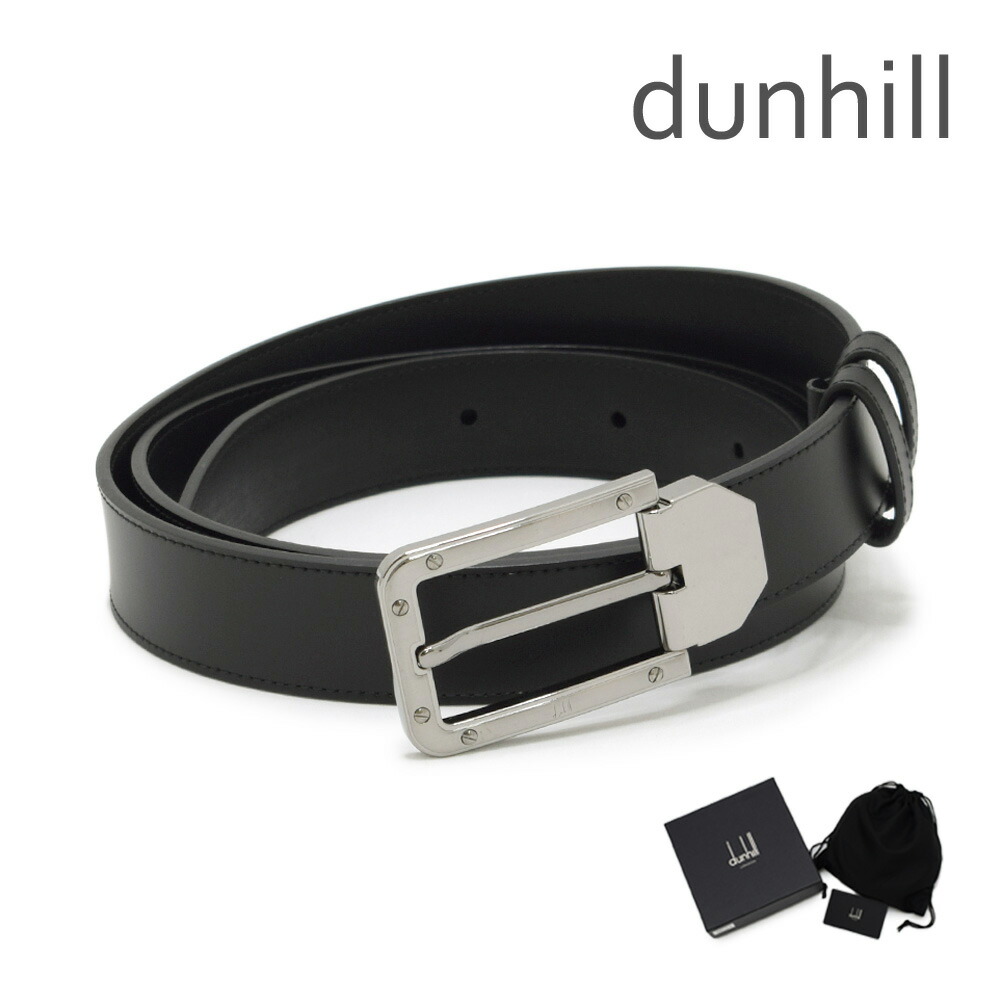 極美品✨dunhill ダンヒル ハーネスバックル ベルト しぼ革 黒 90 DU23F3804GN001_1.jpg