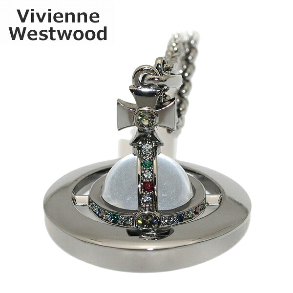 Vivienne Westwood (ヴィヴィアンウエストウッド) ペンダント ネックレス 63020096-02S001 スモールオーブ ガンメタル アクセサリー メンズ レディース 【送料無料(※北海道・沖縄は配送不可)】|タイムクラブ セレクト