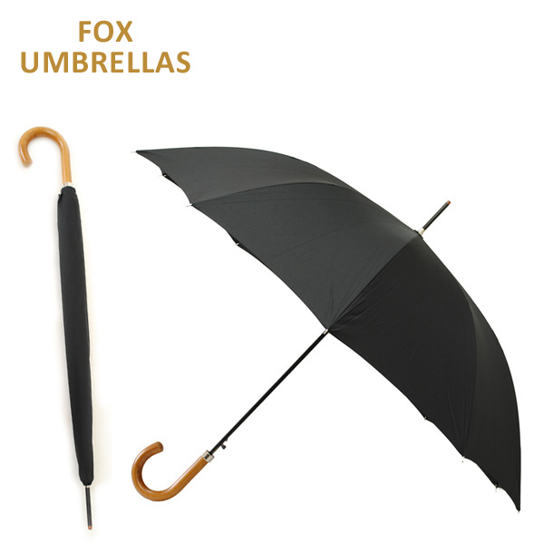 FOX UMBRELLAS （フォックスアンブレラ） 長傘 GA2 BK ブラック 雨具 ブランド傘 