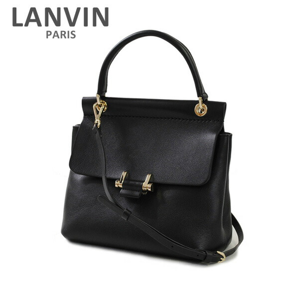 LANVIN PARIS （ランバン パリス） エッセンシャルバッグ LW-BGEQ00-DAVO-E17 10 BLACK レディース ハンドバッグ ショルダーバッグ 【送料無料（※北海道・沖縄は配送不可）】｜タイムクラブ セレクト