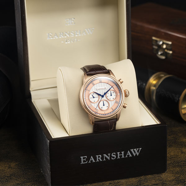 限​定​販​売​】 EARNSHAW アーンショウ 時計 腕時計 ES-8105-04 レザー