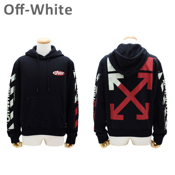 楽天市場 オフホワイト パーカー ブラック レッド Diag Split Logo Slim Hoodie Ombb034 S19 Off White 送料無料 北海道 沖縄は1 000円 タイムクラブ セレクト