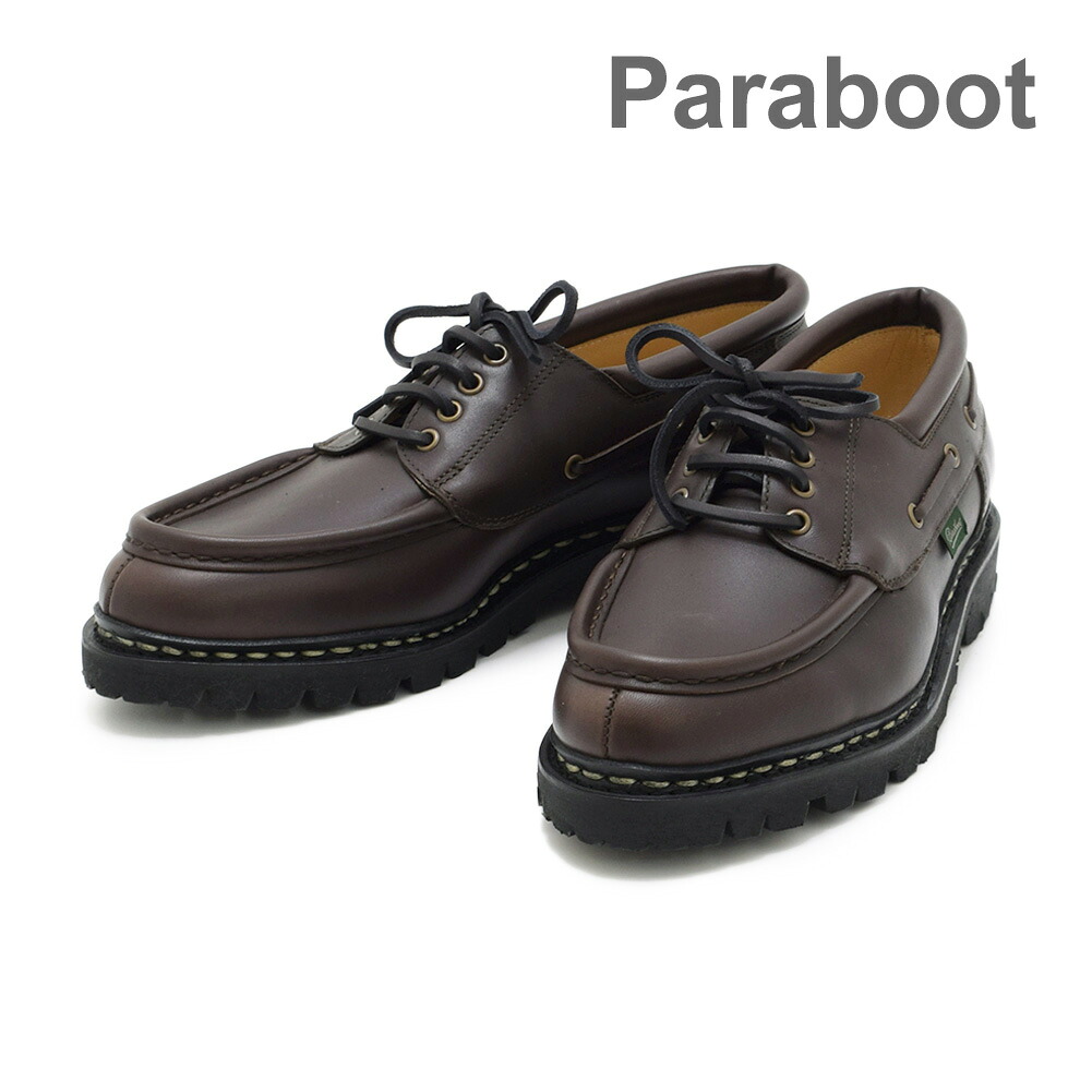パラブーツ デッキシューズ ブラウン 200816 Paraboot CHIMEI/JANNU Noire-lis Ebony メンズ シューズ 靴 2008-16【送料無料（※北海道・沖縄は配送不可）】｜タイムクラブ セレクト