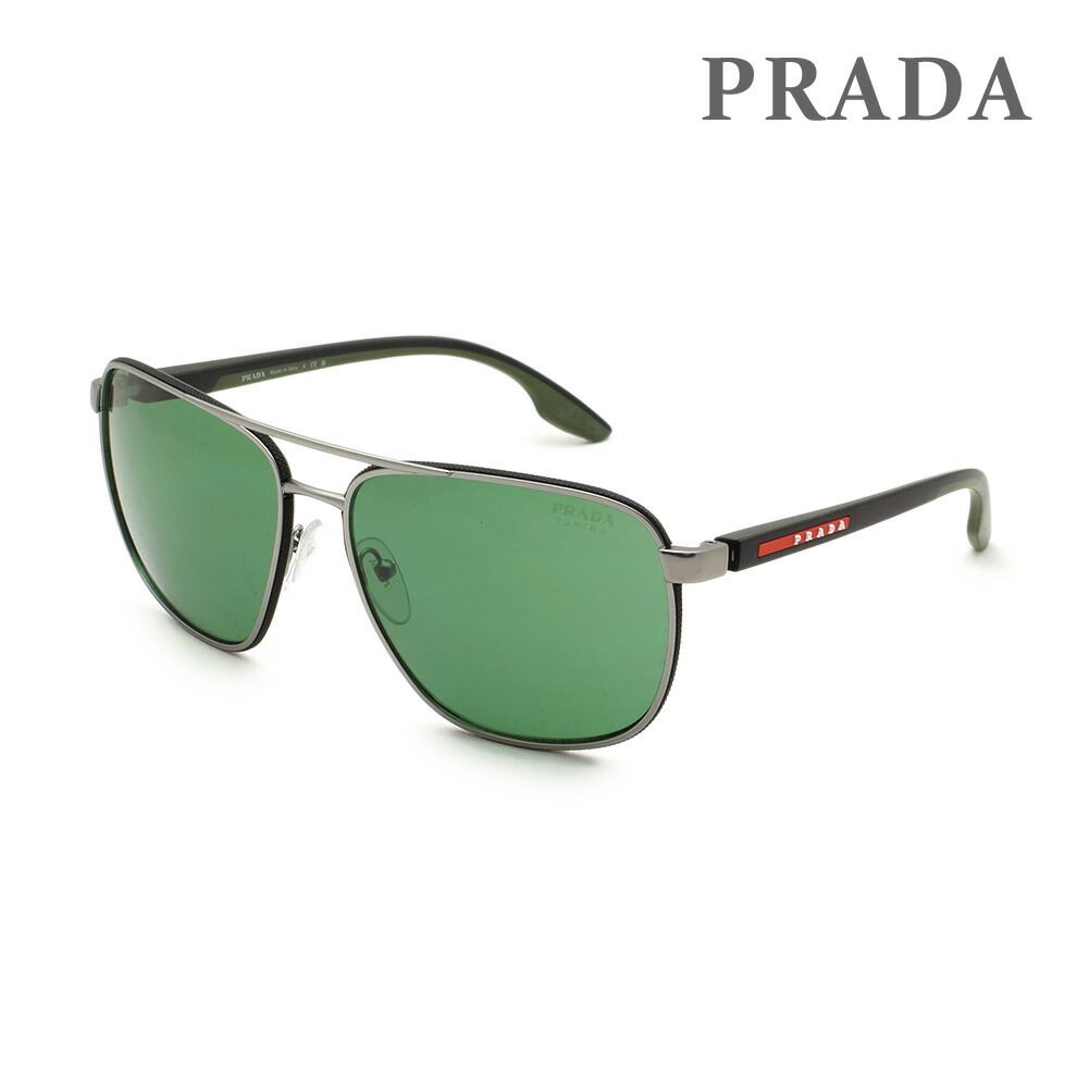 プラダ サングラス PS50YS 7CQ06U 62 マットガンメタル/グリーン ノーズパッド メンズ UVカット PRADA【送料無料(※北海道・沖縄は配送不可)】|タイムクラブ セレクト