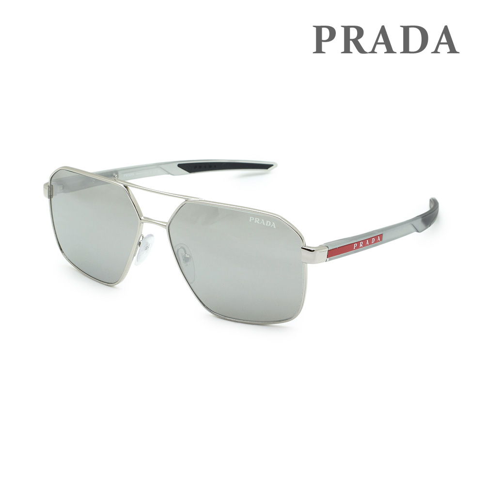 プラダ サングラス PS55WS 1BC07F 60 シルバー ノーズパッド メンズ UVカット SPS 55W 1BC-07F PRADA【送料無料(※北海道・沖縄は配送不可)】|タイムクラブ セレクト