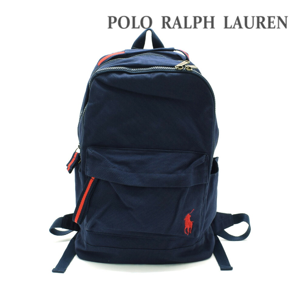 楽天市場】ポロラルフローレン リュック バックパック ネイビー レッド