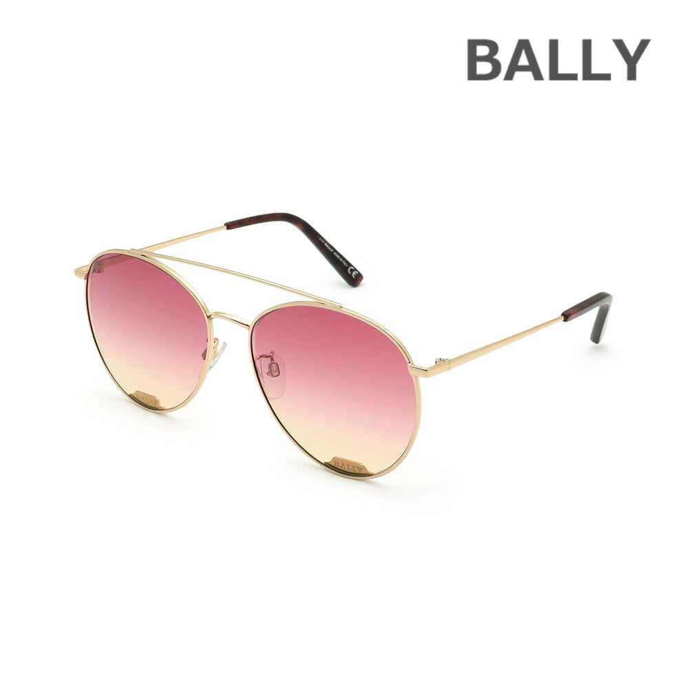 BALLY バリー サングラス BY0016-D/S-28T ゴールド/ピンク ノーズパッド レディース UVカット【送料無料（※北海道・沖縄は配送不可）】｜タイムクラブ セレクト