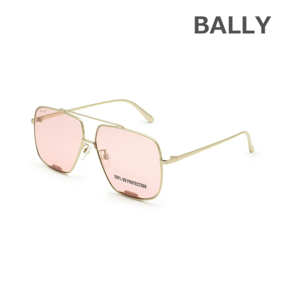 BALLY バリー サングラス BY0017-D/S-32Y ゴールド/ピンク ノーズパッド メンズ レディース ユニセックス UVカット【送料無料（※北海道・沖縄は配送不可）】｜タイムクラブ セレクト