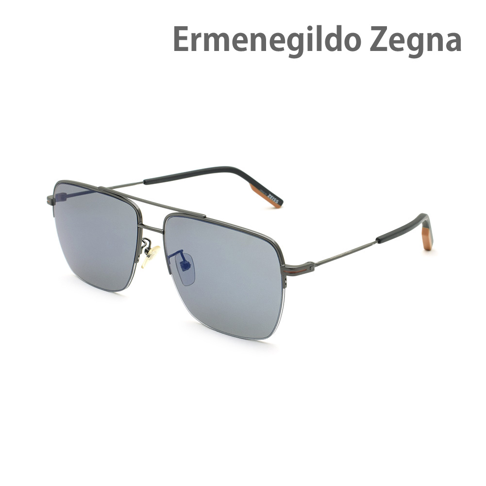 エルメネジルド・ゼニア サングラス EZ0148-D/S-08X グレー ノーズパッド メンズ UVカット Ermenegildo Zegna【送料無料（※北海道・沖縄は配送不可）】｜タイムクラブ セレクト