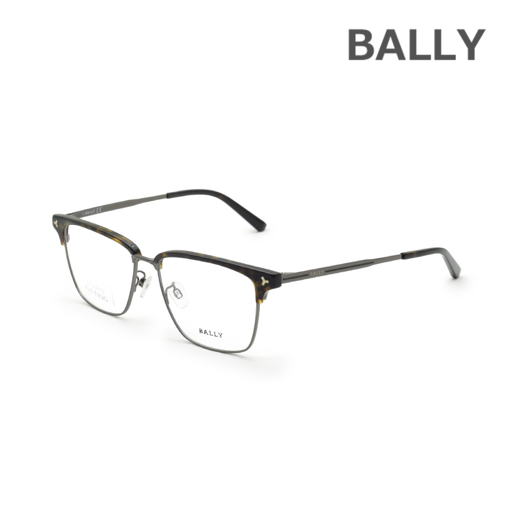 BALLY バリー メガネ 眼鏡 フレーム のみ BY5051-D/V-056 ハバナ/ガンメタル ノーズパッド メンズ【送料無料（※北海道・沖縄は配送不可）】