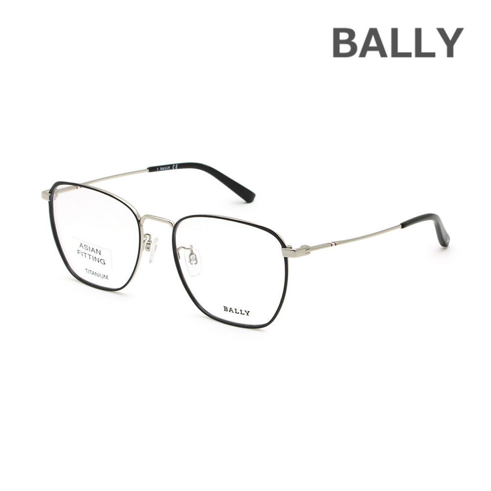 BALLY バリー メガネ 眼鏡 フレーム のみ BY5059-D/V-005 ブラック/シルバー ノーズパッド メンズ【送料無料（※北海道・沖縄は配送不可）】｜タイムクラブ セレクト