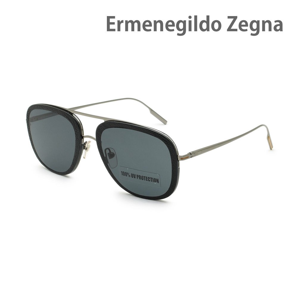 エルメネジルド・ゼニア サングラス EZ0187/S-08A グレー ノーズパッド メンズ UVカット Ermenegildo Zegna【送料無料（※北海道・沖縄は配送不可）】｜タイムクラブ セレクト