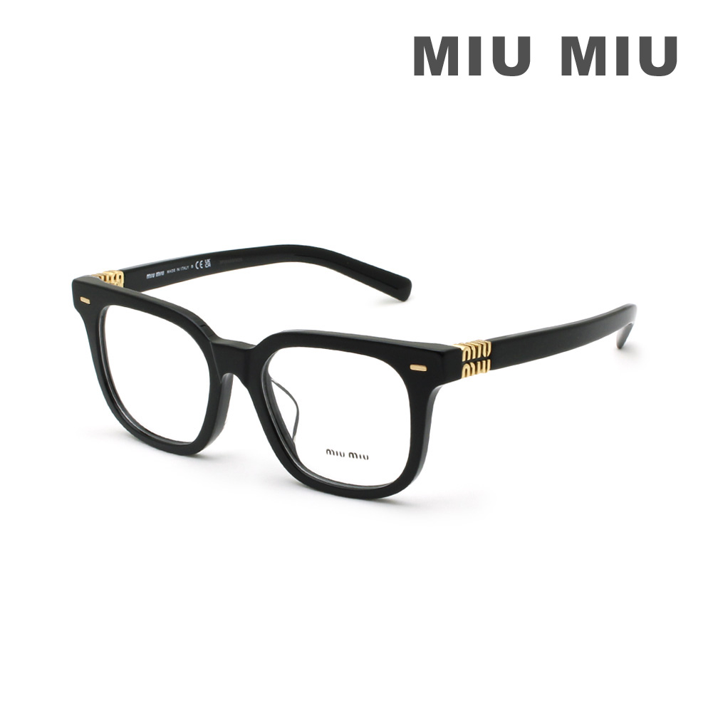 ミュウミュウ ブラック サングラス 付属品完備 ミュウミュウ サングラス ゴールドロゴ ブラック SMU