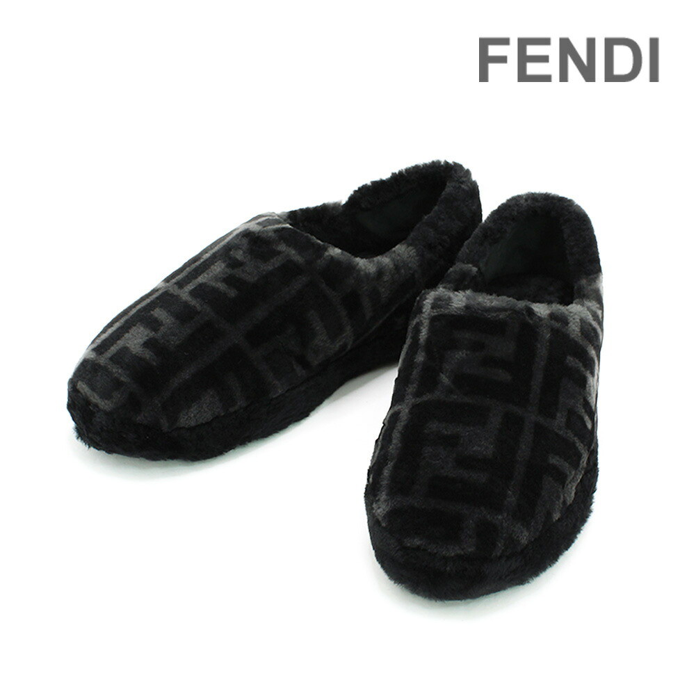 FENDI フェンディ ルームシューズ 7P1491-AHH1-F18SX グレー FF柄 メンズ スリッポン 靴【送料無料（※北海道・沖縄は配送不可）】｜タイムクラブ セレクト