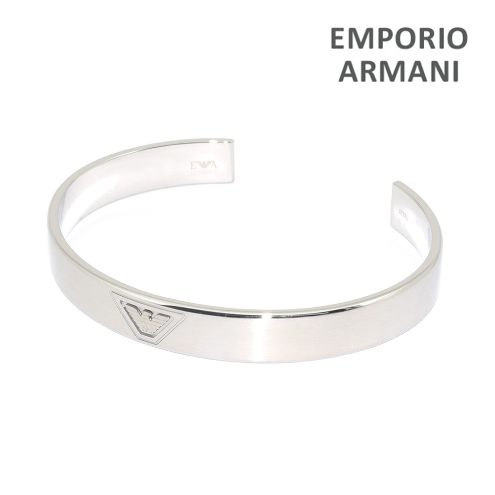 【未使用】EMPORIO ARMANI シルバーバングル 中古・古着通販】EMPORIO ARMANI (エンポリオアルマーニ