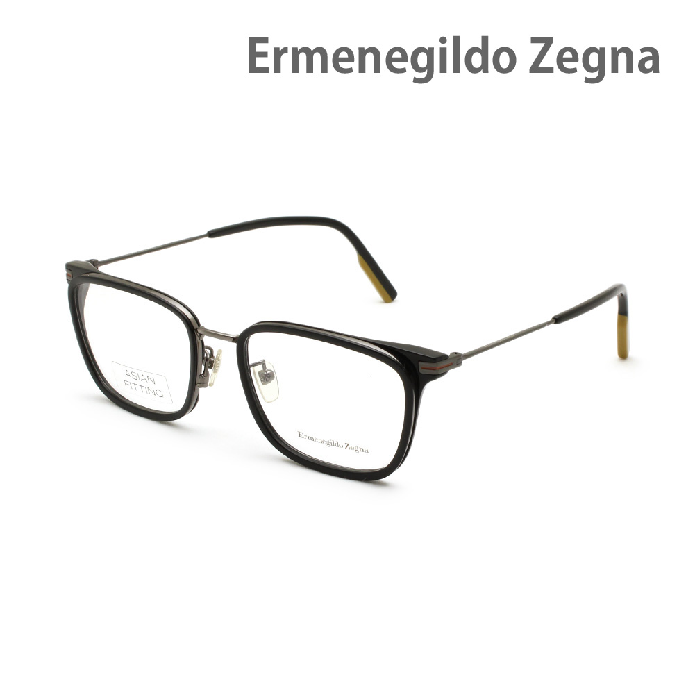 エルメネジルド・ゼニア メガネ EZ5178-D/V-001 ブラック ノーズパッド メンズ 眼鏡フレーム のみ Ermenegildo Zegna【送料無料（※北海道・沖縄は配送不可）】