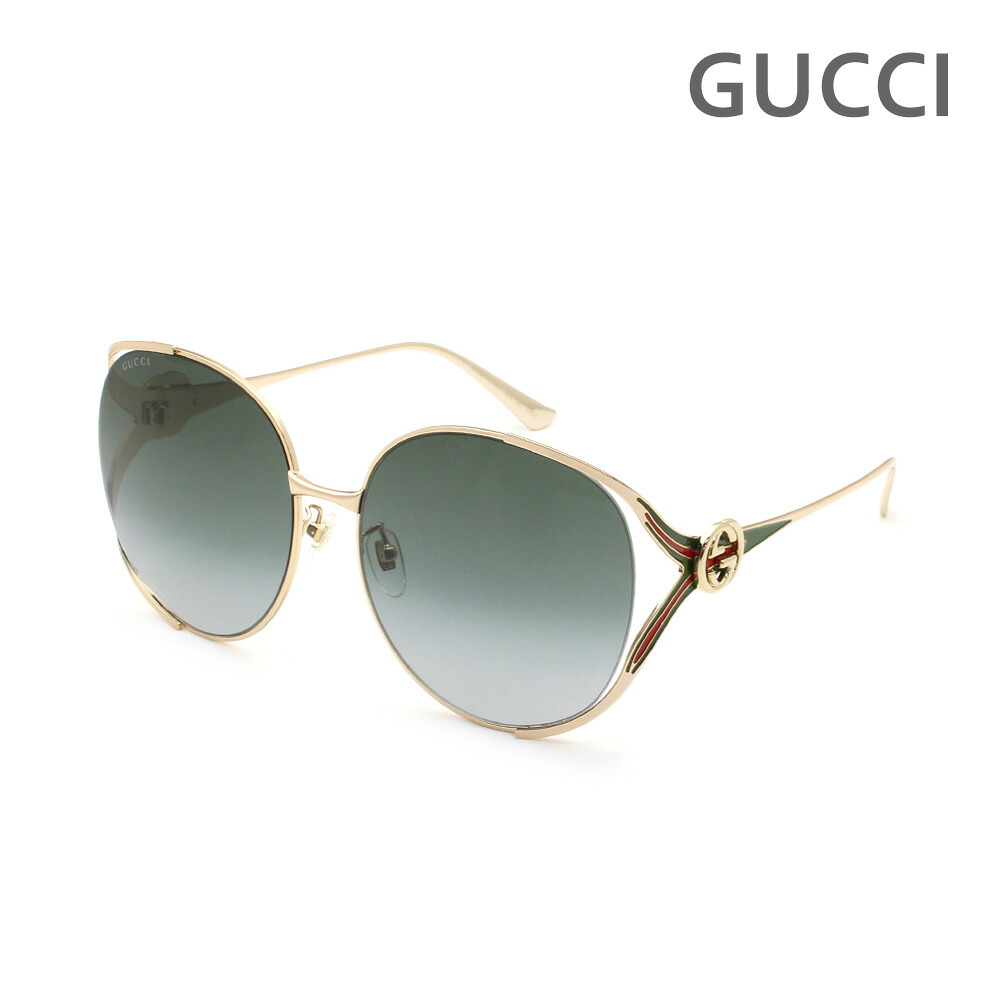 グッチ サングラス GG0225S-001 ゴールド ノーズパッド レディース UVカット GUCCI【送料無料(※北海道・沖縄は配送不可)】|タイムクラブ セレクト