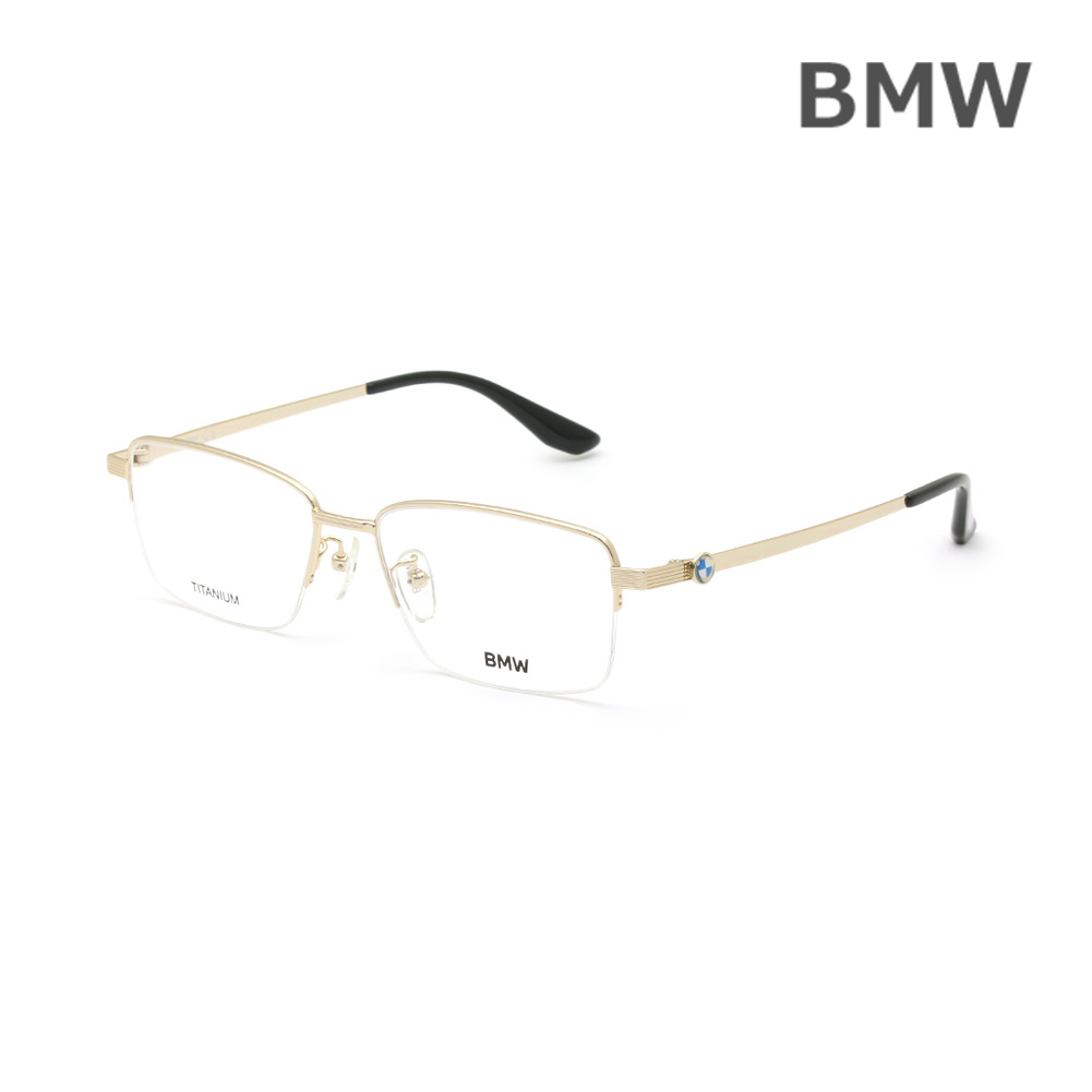 レンズ交換無料!BMW メガネ 眼鏡 フレーム のみ BW5041-H/V 032 55 ゴールド ノーズパッド メンズ ビーエムダブル【送料無料(※北海道・沖縄は配送不可)】|タイムクラブ セレクト