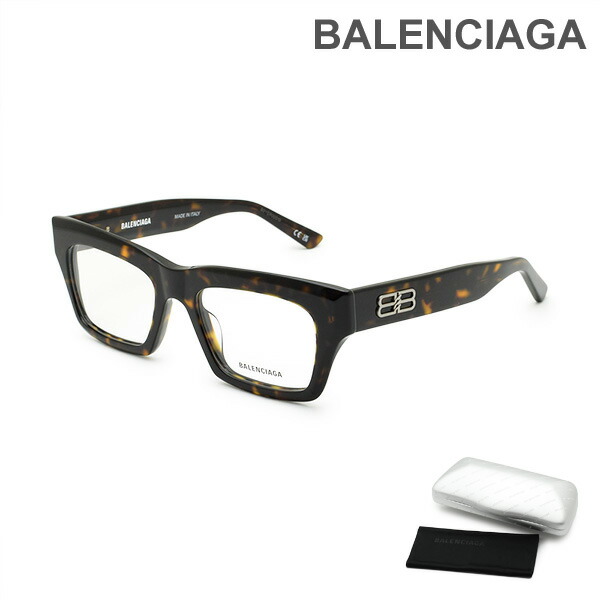 【BALENCIAGA】スクエアフレーム メガネ ゴールド ブラック Balenciaga Eyewear Dynasty スクエアサングラス | ブラック
