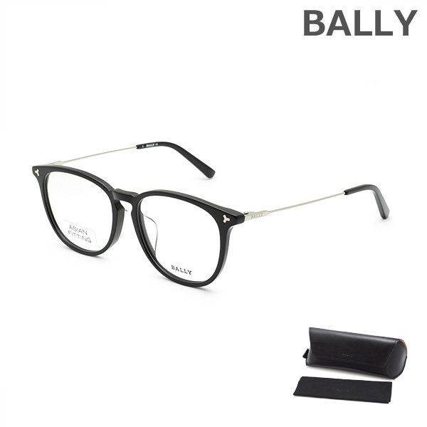 BALLY バリー メガネ 眼鏡 フレーム のみ BY5048-D/V 001 53 ブラック/シルバー アジアンフィット レディース【送料無料（※北海道・沖縄は1,000円）】