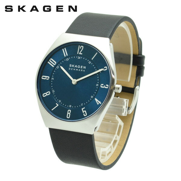 メンズ腕時計 国内正規品 スカーゲン 腕時計 Skw66 Skagen Grenen Ultra Slim メンズ ミッドナイト レザー 送料無料 北海道 沖縄は1 000円 タイムクラブ
