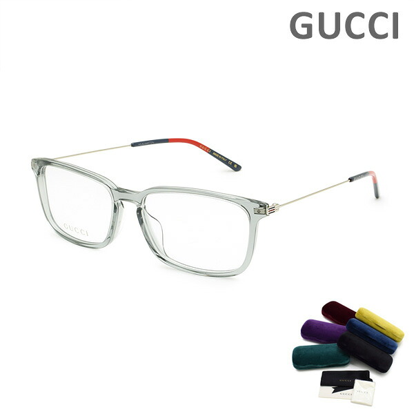 グッチ メガネ 眼鏡 フレーム のみ GG1056OA-003 グレー/シルバー アジアンフィット メンズ GUCCI【送料無料（※北海道・沖縄は1,000円）】｜タイムクラブ 15,386円