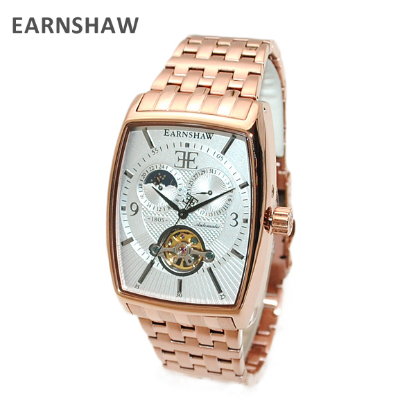 【楽天市場】【国内正規品】 EARNSHAW （アーンショウ） 時計 腕時計 ES-8010-44 ブレス シルバー/ピンクゴールド メンズ
