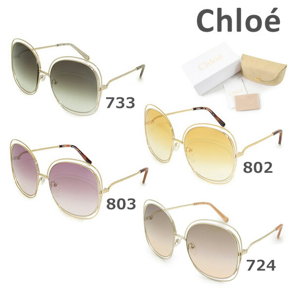 Chloe サングラス CE736SA-307 クリアカーキ UVカット Chloe サングラス CE736SA-307 クリアカーキ/ピンク : VARIANTE