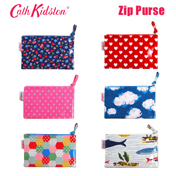 楽天市場 Cath Kidston キャスキッドソン ジップパース 財布 Zip Purse 4792 花柄 ハート ドット 雲 パッチワーク 魚 化粧ポーチ コスメポーチ ペンケース レディース タイムクラブ