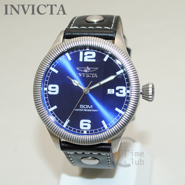 【楽天市場】インビクタ 腕時計 INVICTA 時計 1459 Vintage ヴィンテージ ブラック レザー/シルバー/ブルー メンズ