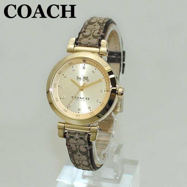 【楽天市場】COACH （コーチ） 腕時計 14502539 ゴールド/シグネチャー レザー レディース 時計 ウォッチ 【送料無料（※北海道