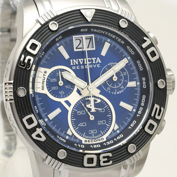 楽天市場 インビクタ 腕時計 Invicta 時計 105 Reserve Ocean Speedway リザーブ クロノグラフ ブルー シルバー ブレス メンズ インヴィクタ 送料無料 北海道 沖縄は1 000円 タイムクラブ