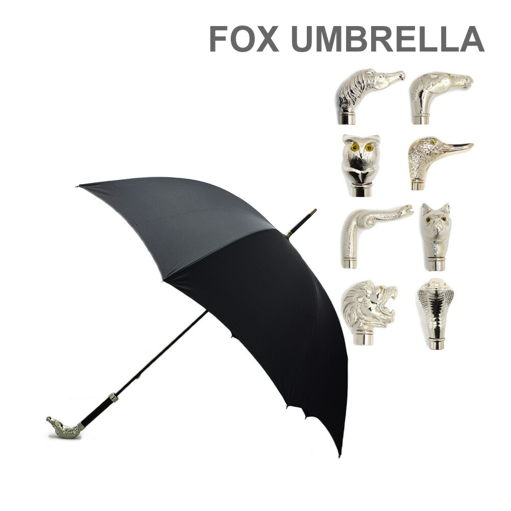 フォックスアンブレラズFOXUMBRELLASブラック グレイハウンド GT29 メンズ アニマルヘッド 晴雨兼用傘 GT29 Fox Umbrellas