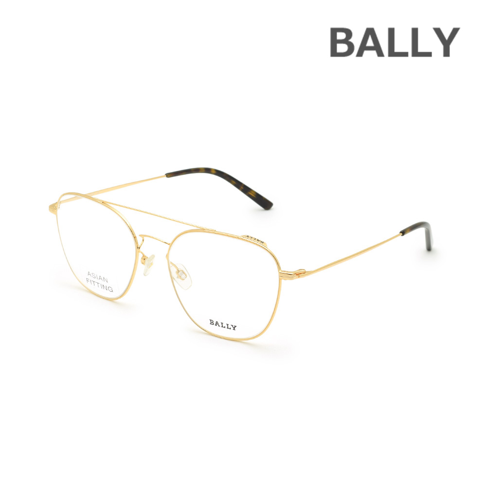 BALLY バリー メガネ 眼鏡 フレーム のみ BY5005-D/V-030 ゴールド ノーズパッド メンズ【送料無料(※北海道・沖縄は1,000円)】|タイムクラブ