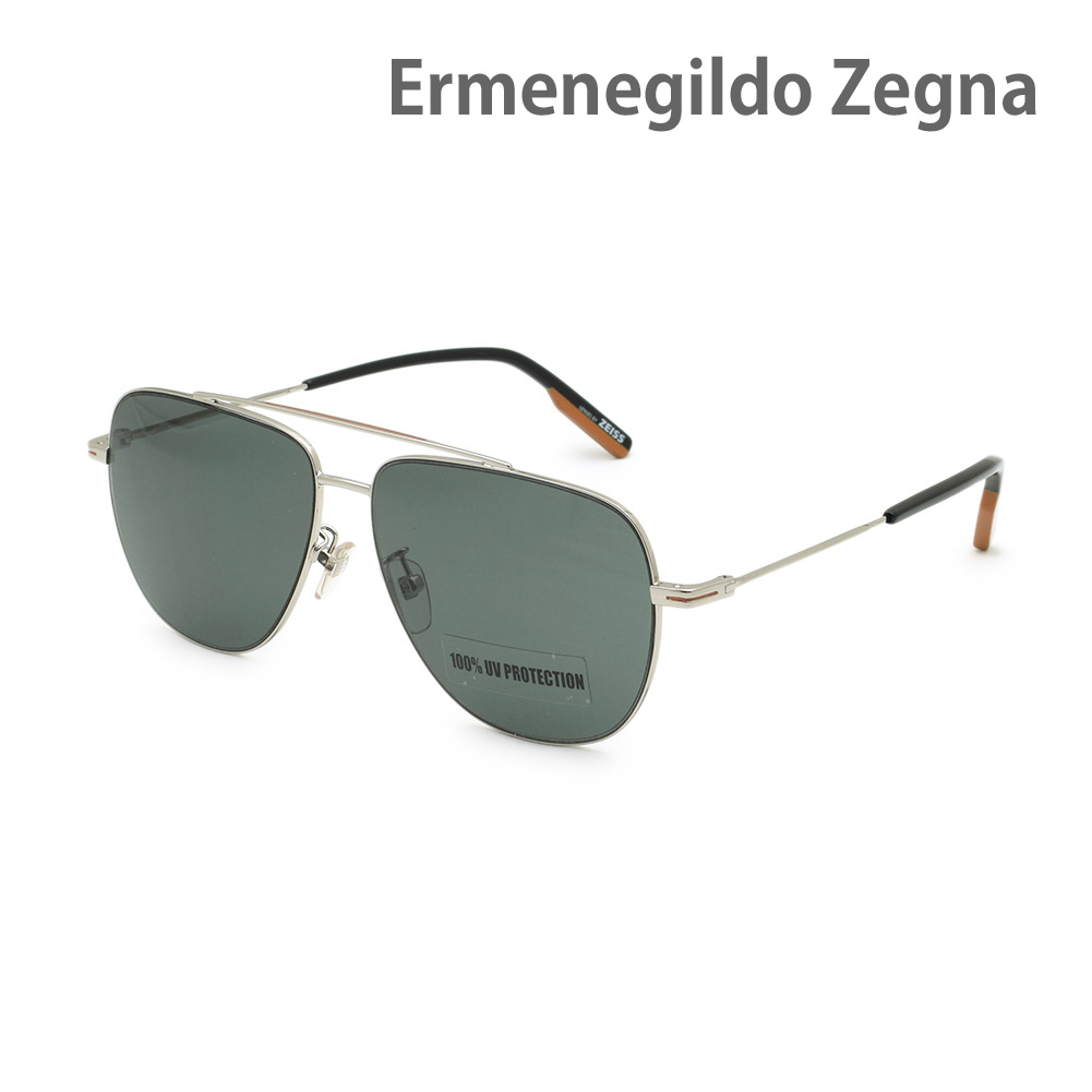 エルメネジルド・ゼニア サングラス EZ0144-D/S-16A グレー ノーズパッド メンズ UVカット Ermenegildo Zegna【送料無料（※北海道・沖縄は1,000円）】｜タイムクラブ