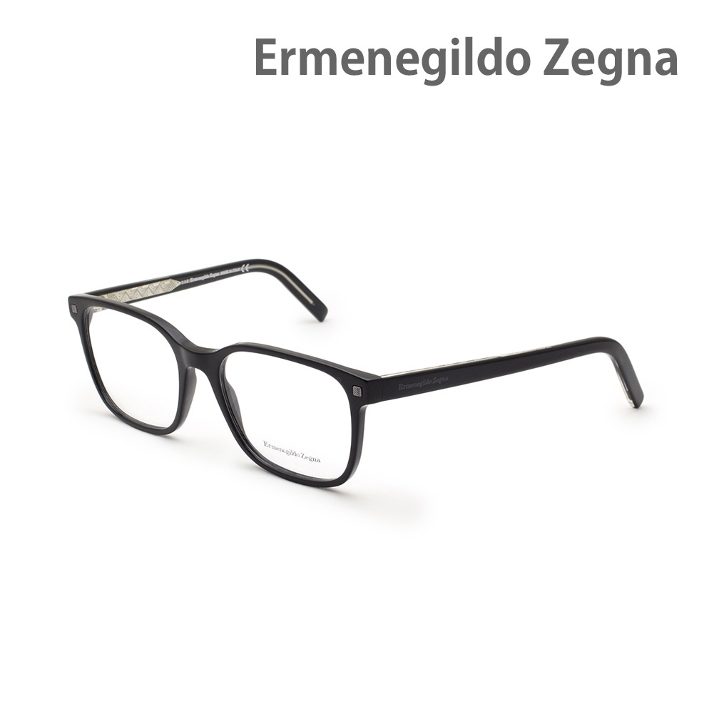 エルメネジルド・ゼニア メガネ EZ5203/V-001 ブラック グローバルモデル メンズ 眼鏡フレーム のみ Ermenegildo Zegna【送料無料（※北海道・沖縄は1,000円）】｜タイムクラブ