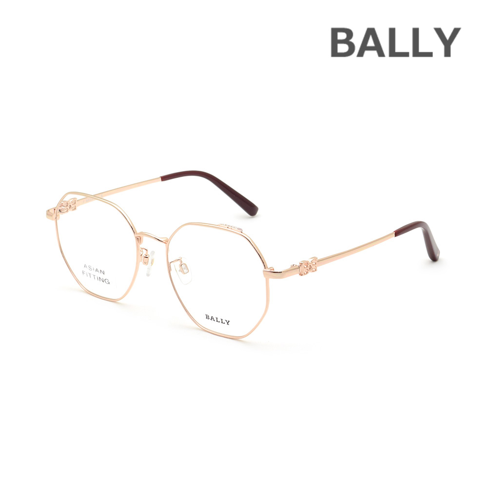 BALLY バリー メガネ 眼鏡 フレーム のみ BY5054-D/V-033 ピンクゴールド ノーズパッド レディース【送料無料(※北海道・沖縄は1,000円)】