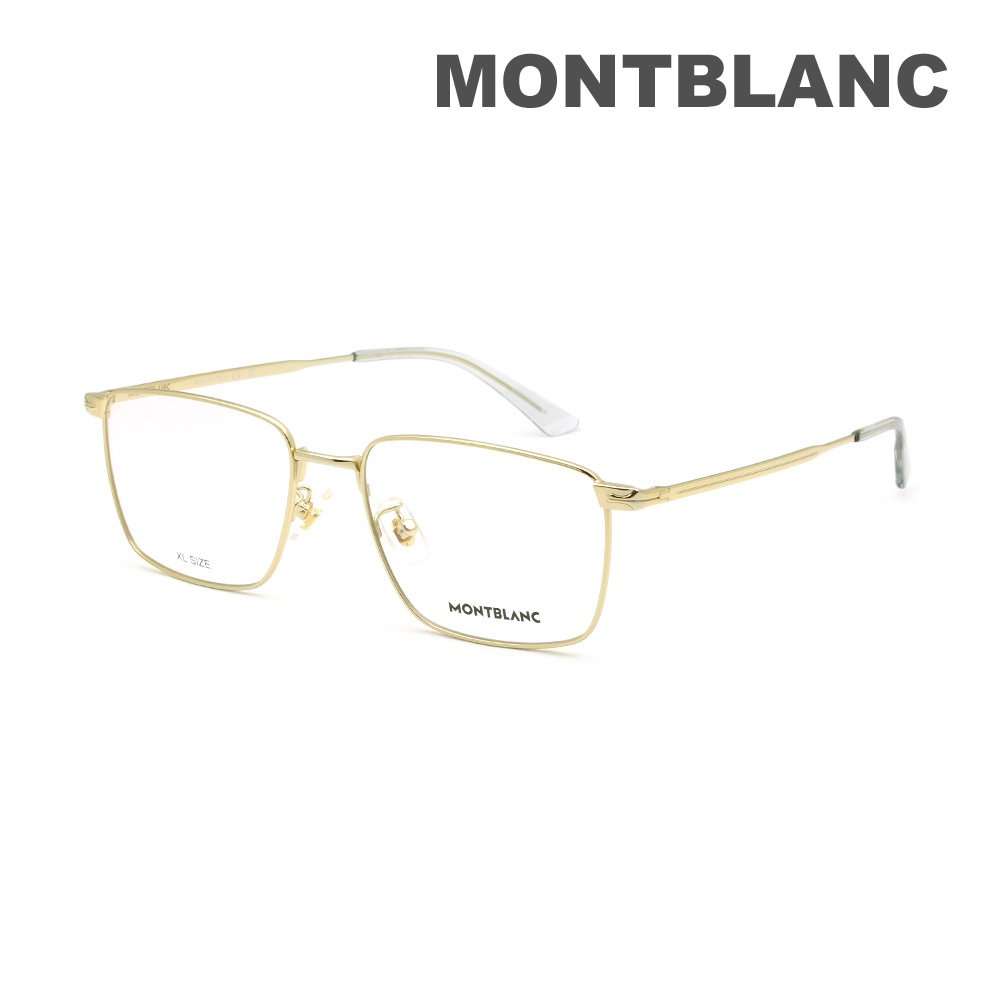 【国内正規品】モンブラン メガネ 眼鏡 フレーム のみ MB0308O-004 ゴールド ノーズパッド メンズ MONTBLANC【送料無料（※北海道・沖縄は1,000円）】