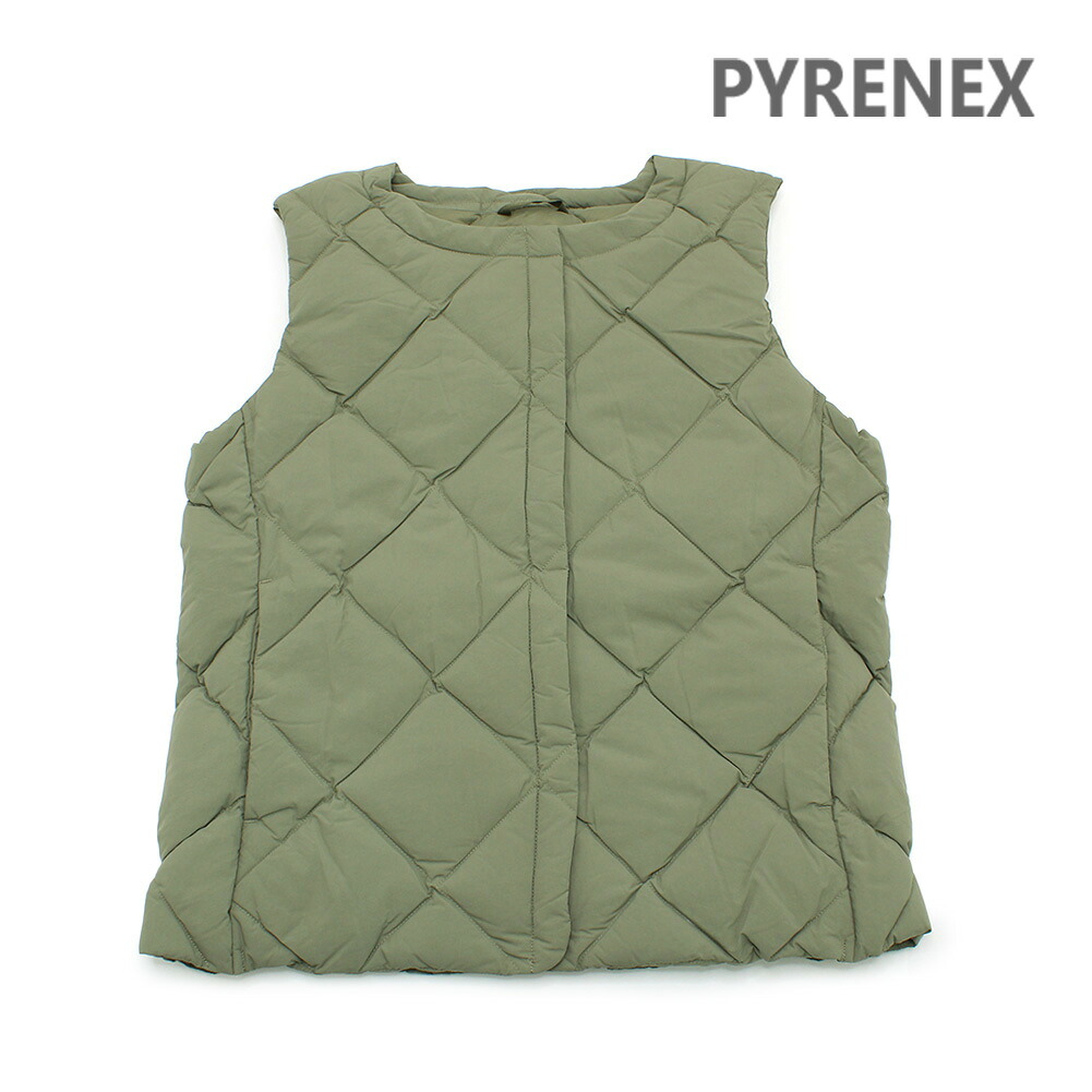 ピレネックス ダウンベスト NACRE 2 VEST HWU020 MERMAID カーキ系 レディース PYRENEX【送料無料(※北海道・沖縄は1,000円)】|タイムクラブ