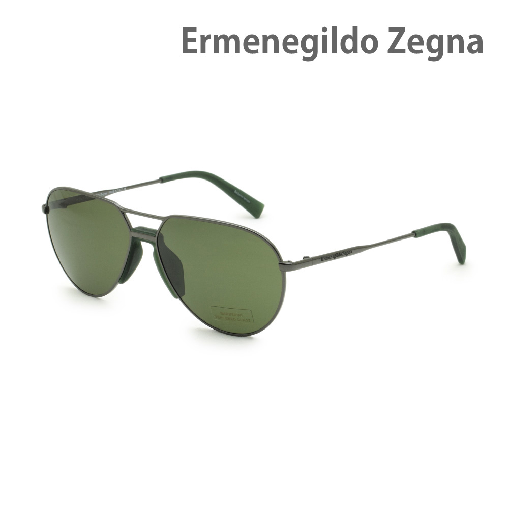エルメネジルド・ゼニア サングラス EZ0096/S-08N グリーン ノーズパッド メンズ UVカット Ermenegildo Zegna【送料無料（※北海道・沖縄は1,000円）】｜タイムクラブ