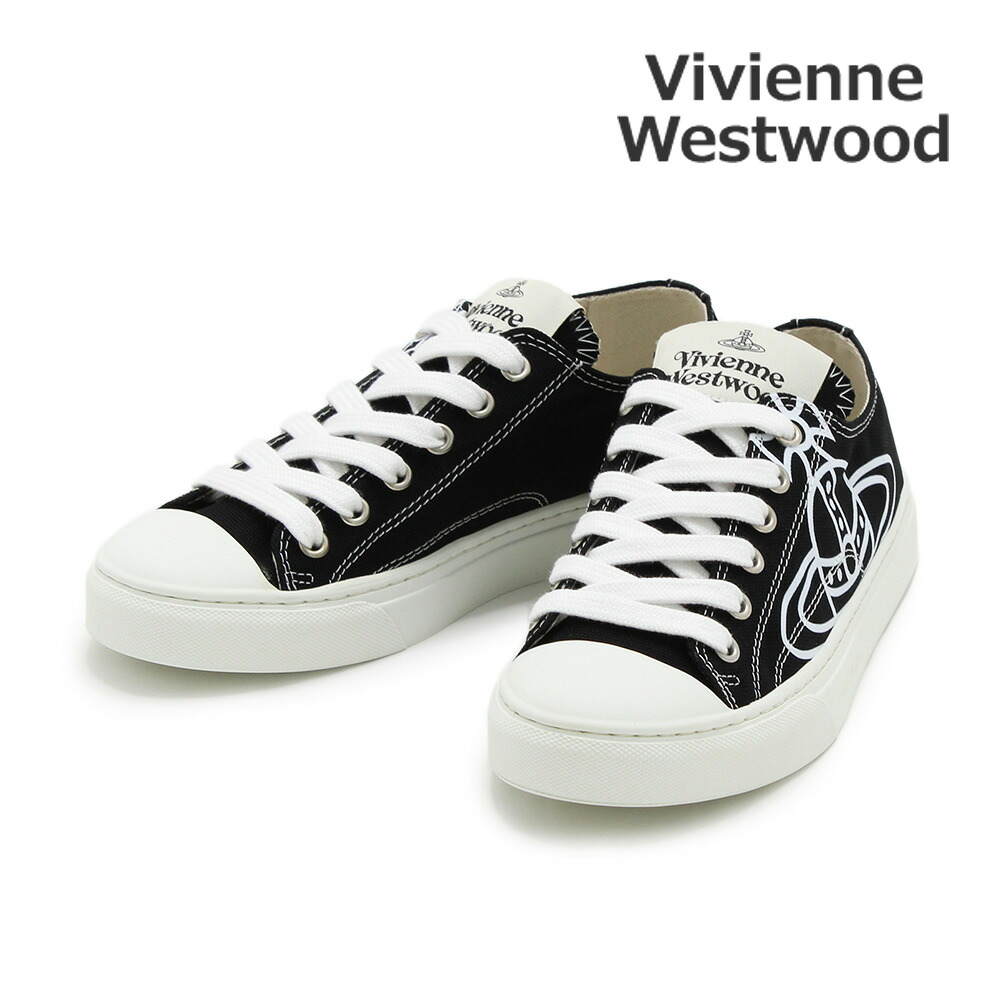 ヴィヴィアンウエストウッド 靴 PLIMSOLL LOW TOP 2.0 75020005W-W015B-N401 ブラック レディース スニーカー【送料無料(※北海道・沖縄は1,000円)】|タイムクラブ