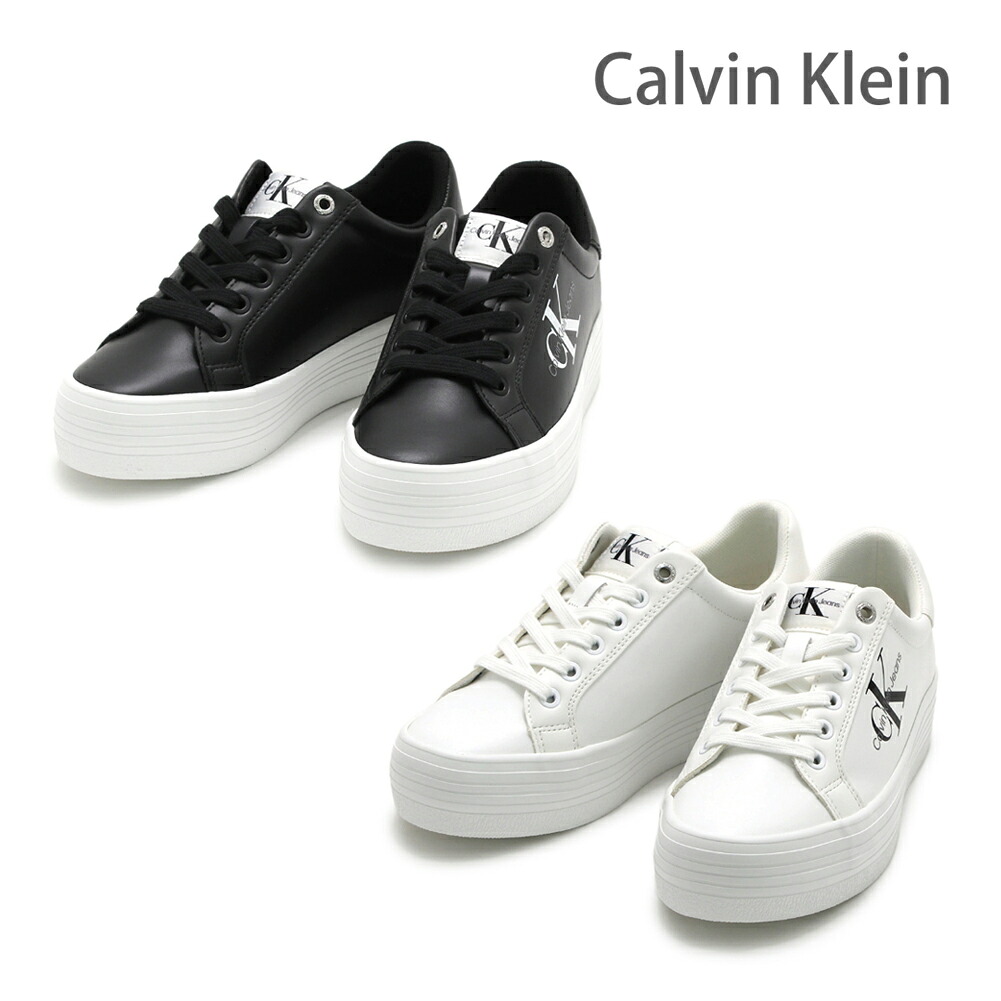 カルバンクライン ジーンズ スニーカー YW0YW00847 BDS ブラック YAF ホワイト レディース シューズ 靴 Calvin Klein Jeans【送料無料(※北海道・沖縄は1,000円)】|タイムクラブ