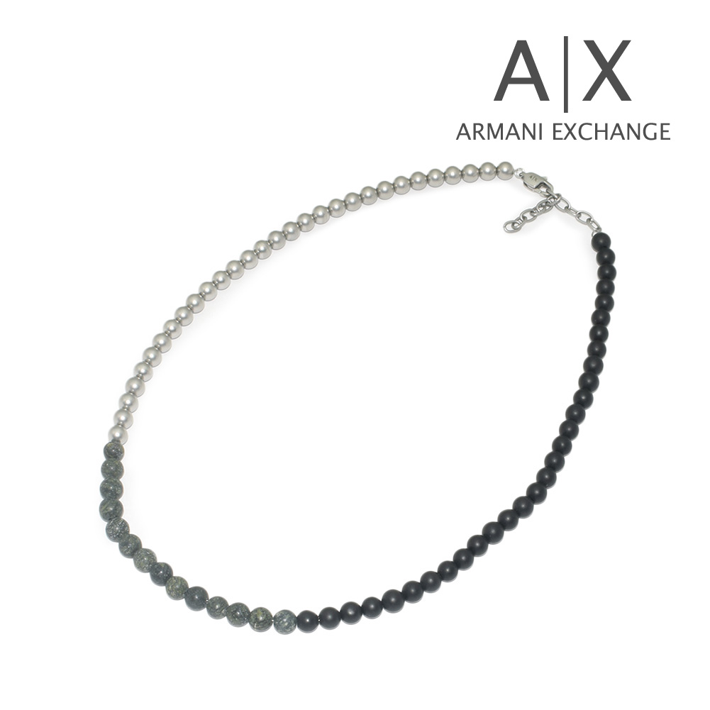 アルマーニエクスチェンジ ネックレス AXG0140040 シルバー/ブラック/グリーン メンズ アクセサリー ARMANI EXCHANGE【送料無料（※北海道・沖縄は1,000円）】｜タイムクラブ