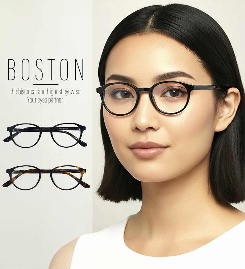 楽天市場】【遠近両用メガネ】ボストン YB029［全額返金保証］老眼鏡