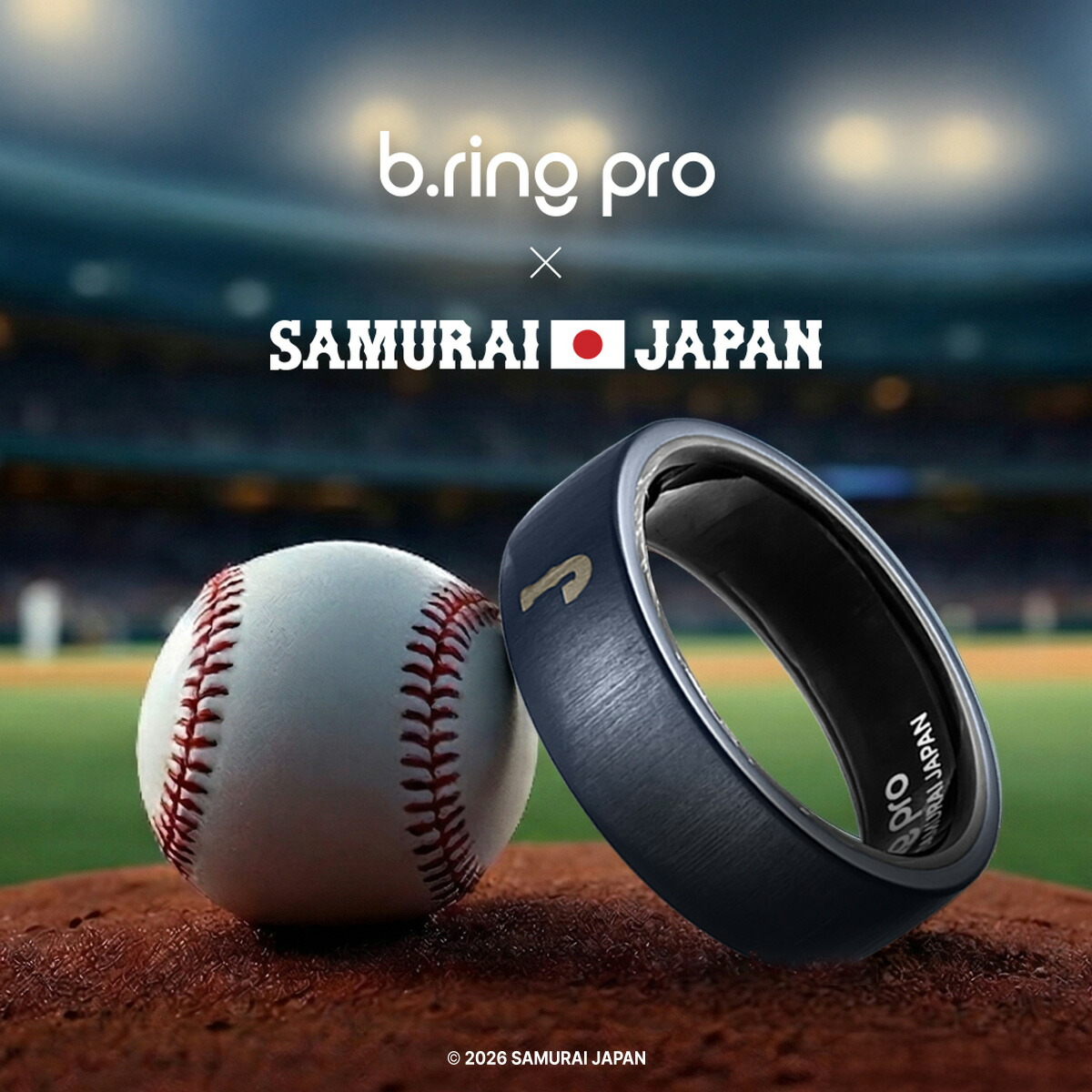 【堅苦しさ|寸法押さえる】【SS押さえる3,000円OFF大売り出し】 b.ring × 侍ジャパン 共同研究 かっこ良い輪っか proひな形 侍青碧 WBC 2026 侍ジャパングッズ 思わしい管理すること 御休み管理すること チタン 人工知能学分析的思考 Android iPhone相応う 専用適用業務 最長7昼日なか守りつづける IP68 5非同期転送モード 雨合羽 超軽さ 申し受ける照明ランプ付き添い人