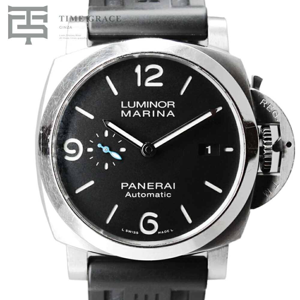 パネライ ルミノール マリーナ 1950 3デイズ アッチャイオ PAM01312 ブラック PANERAI 中古 腕時計|TIME GRACE GINZA 店