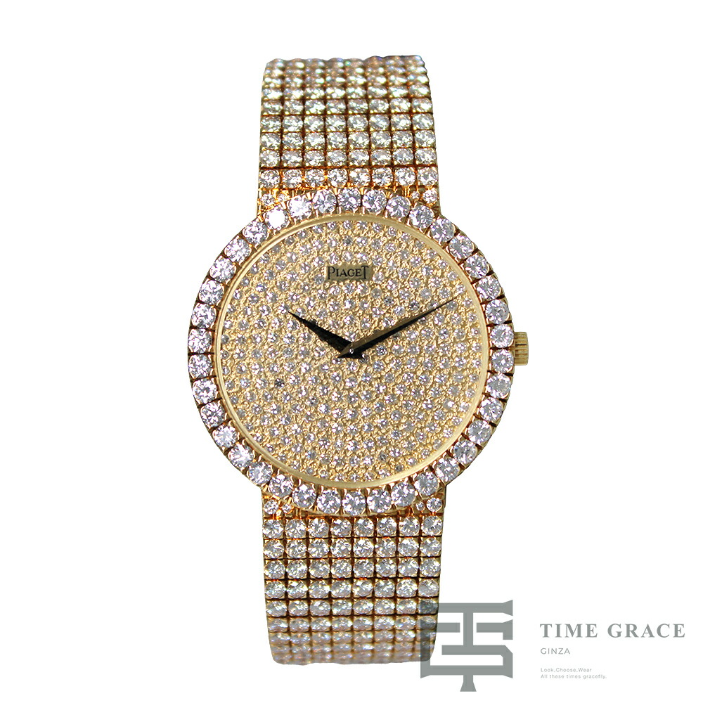 Vintage Piaget K18YG ダイヤ750 本革 Vintage Piaget K18YG ダイヤ750 本革 Vintage Piaget K18YG ダイヤ750