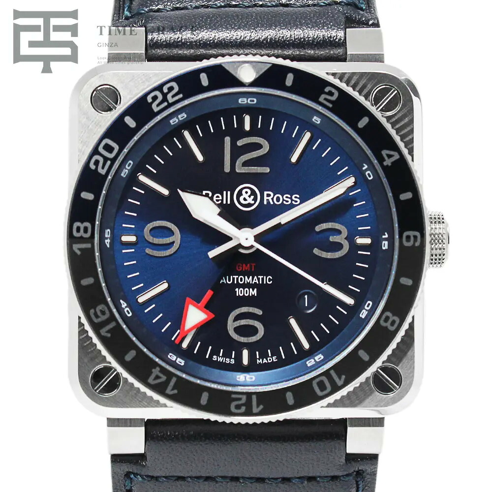 【新品】 BELL&ROSS インストゥルメント BR 03-93 GMT ブルー BR0393-BLU-ST/SCA 新品 腕時計 ベル＆ロス [ラッピング可]