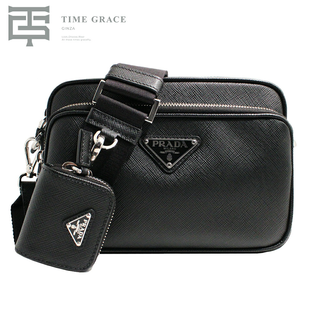 プラダ サフィアーノレザー ショルダーバッグ 2VH170_9Z2_F0002_V_OOO PRADA 中古 御徒面子